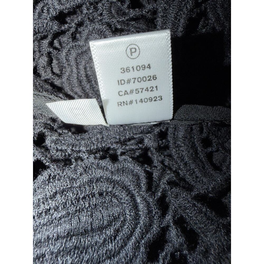 LOFT Black Paisley Lace Short Sleeve Blouse – Size Small - Picture 6 of 11
